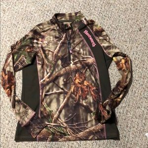 Huntworth camo long sleeve half zip